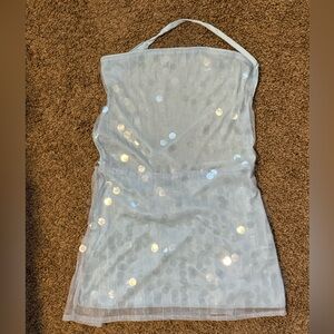SHEIN Light Blue Sequin Midi Dress